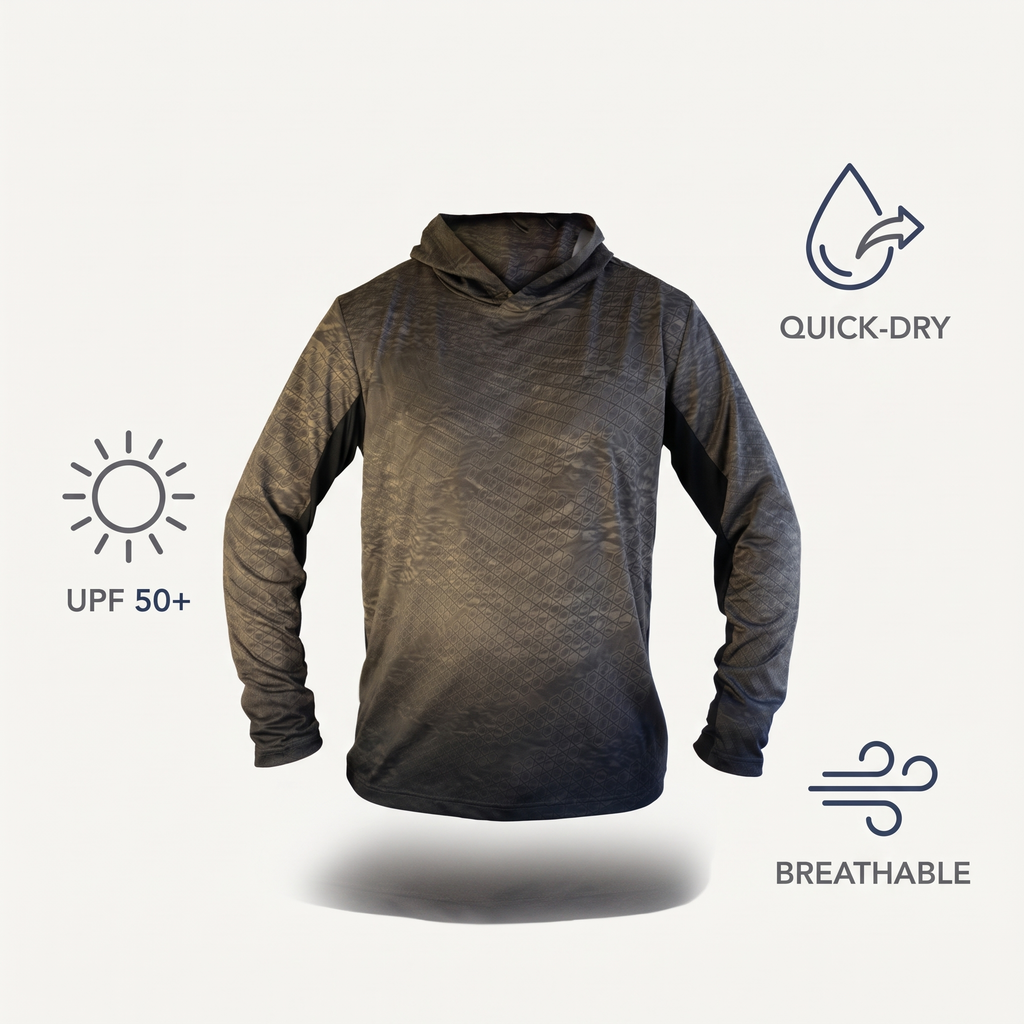 UPF 50+ Hooded Sun Jersey — Moss — features
