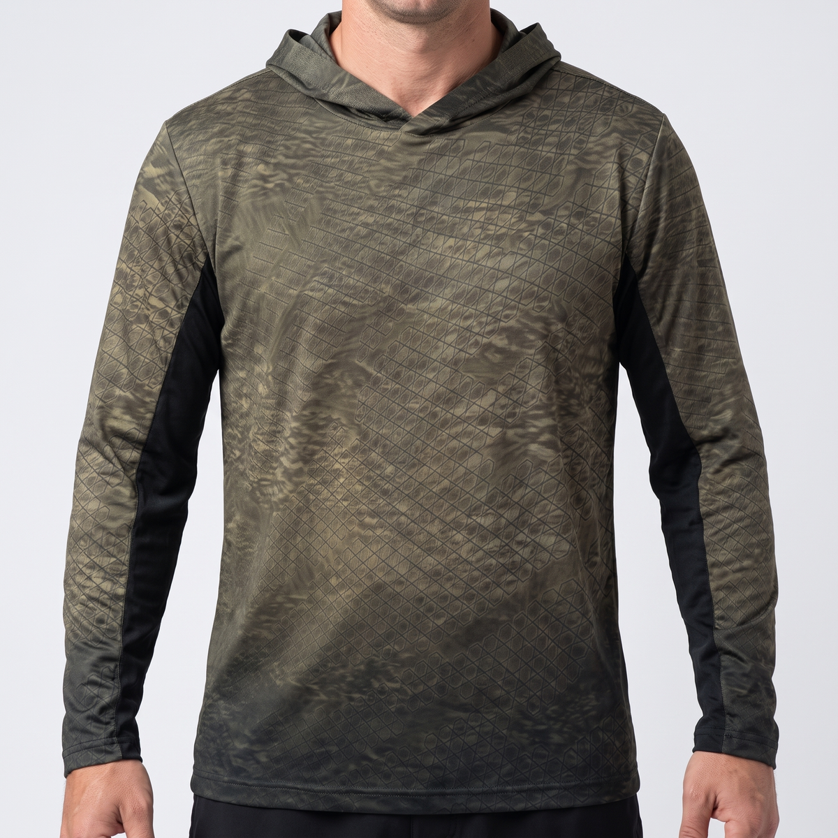 UPF 50+ Hooded Sun Jersey — Moss — product hero