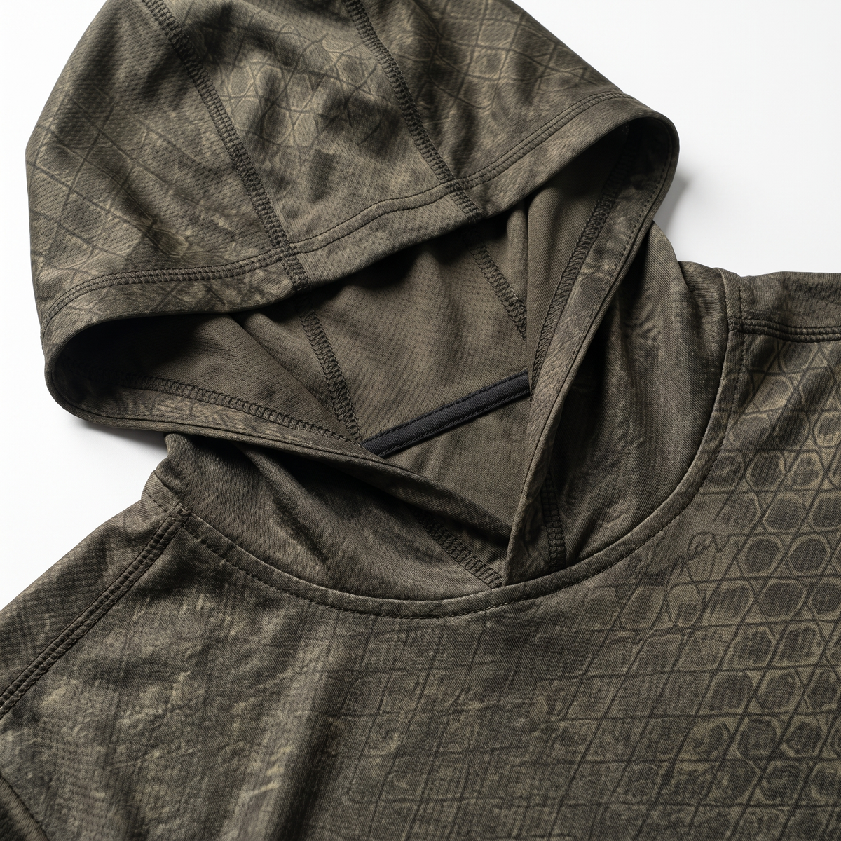 UPF 50+ Hooded Sun Jersey — Moss — detail