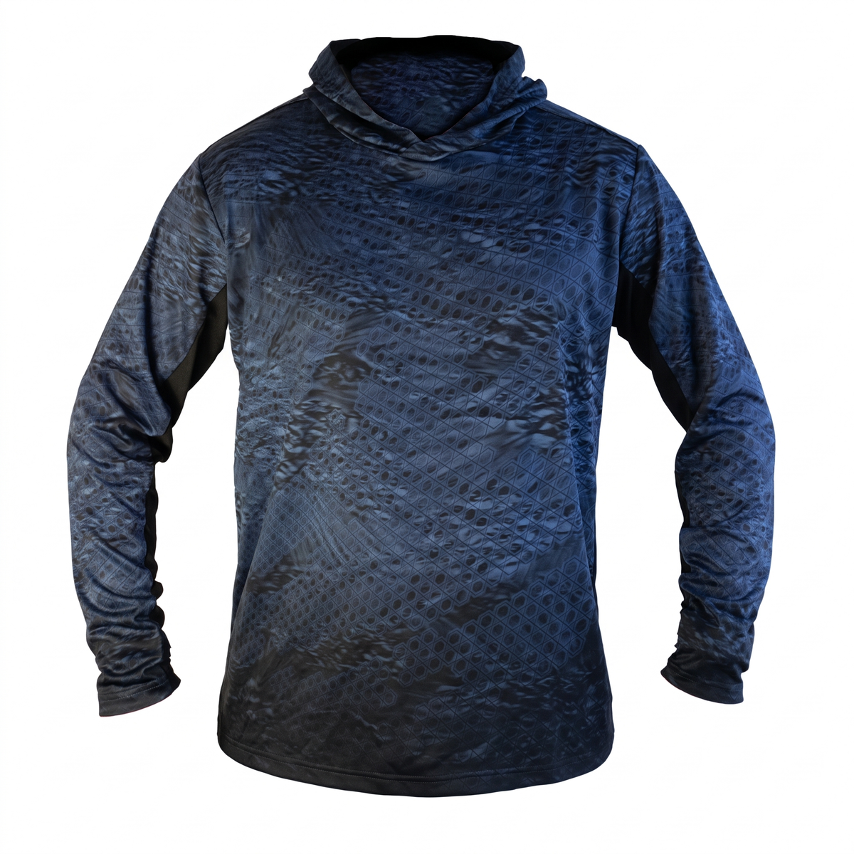 UPF 50+ Hooded Sun Jersey — Navy — studio view
