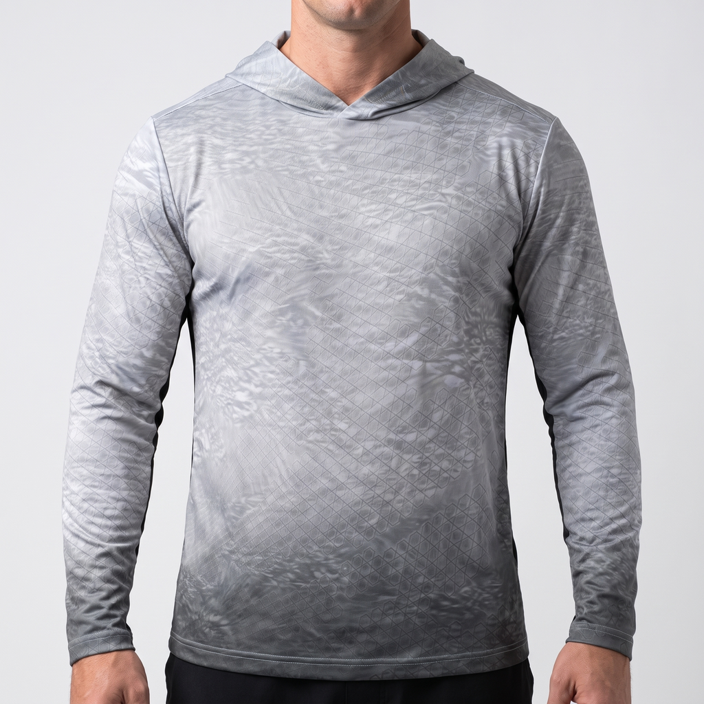UPF 50+ Hooded Sun Jersey — Grey — product hero