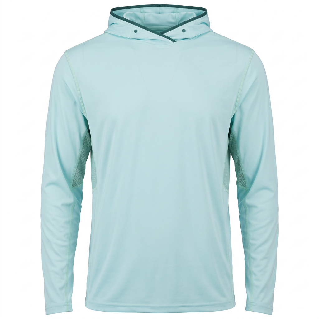 UPF 50+ Performance Sun Hoodie — Light Green — studio view