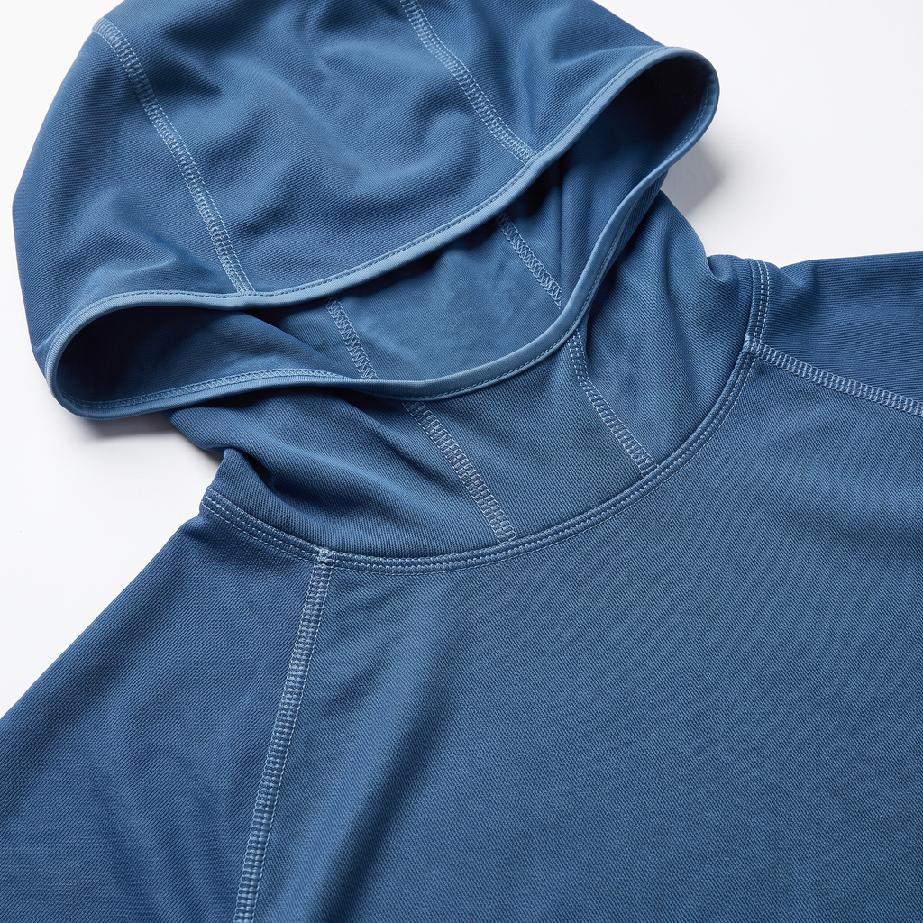 UPF 50+ Performance Sun Hoodie — Navy — detail