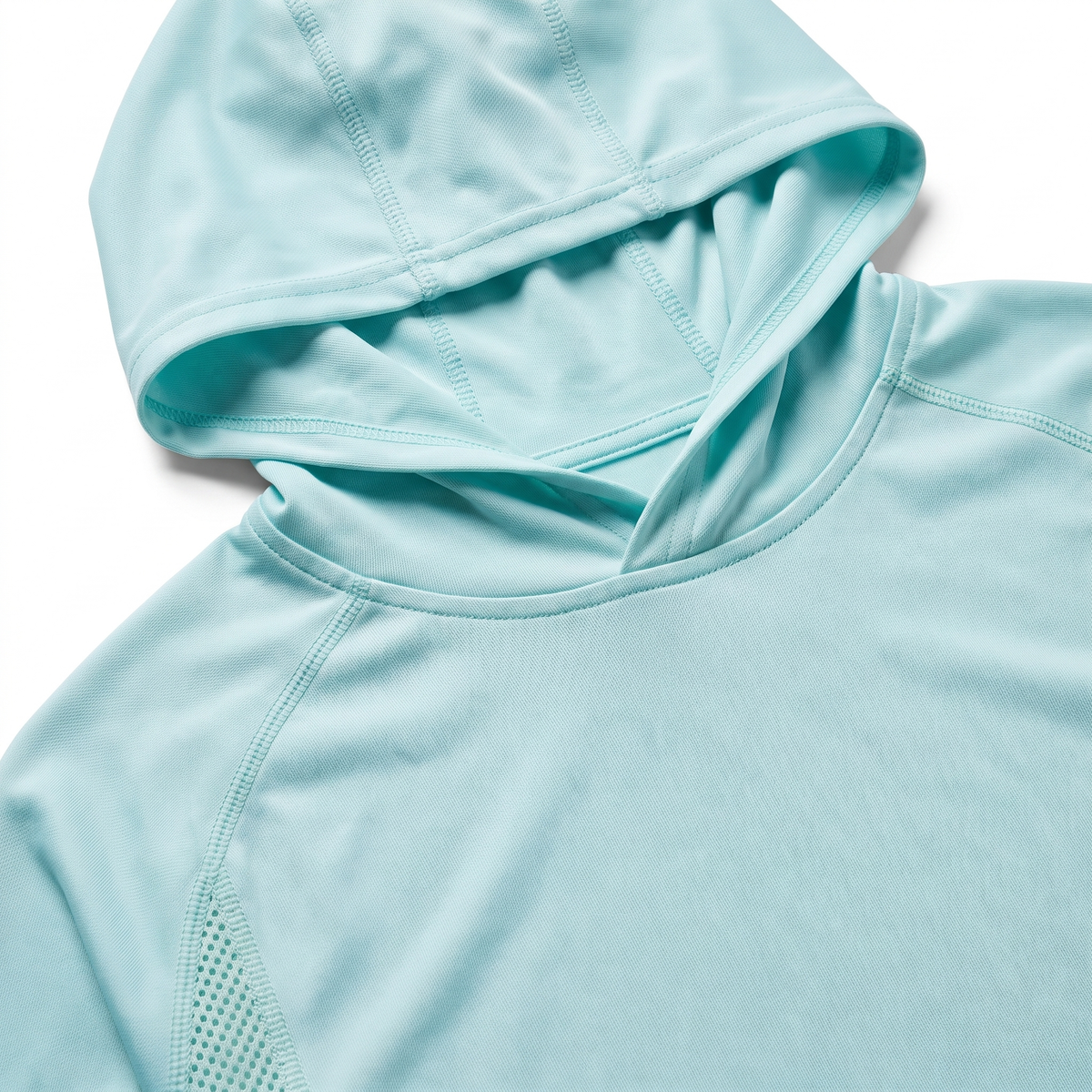 UPF 50+ Performance Sun Hoodie — Light Green — detail