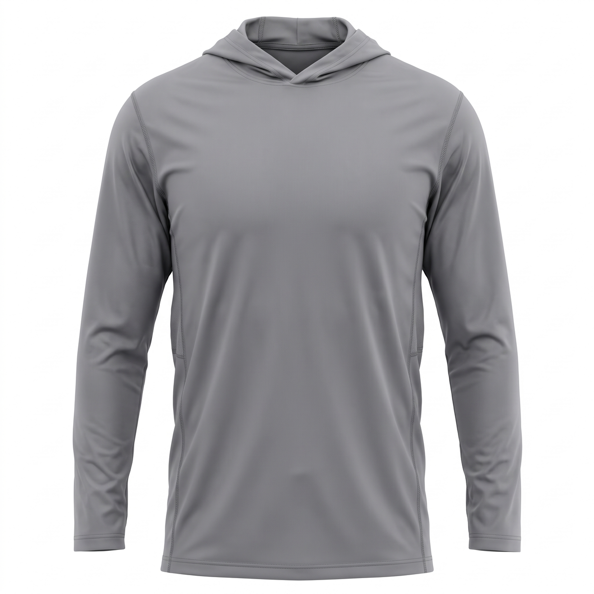 UPF 50+ Performance Sun Hoodie — Grey — studio view