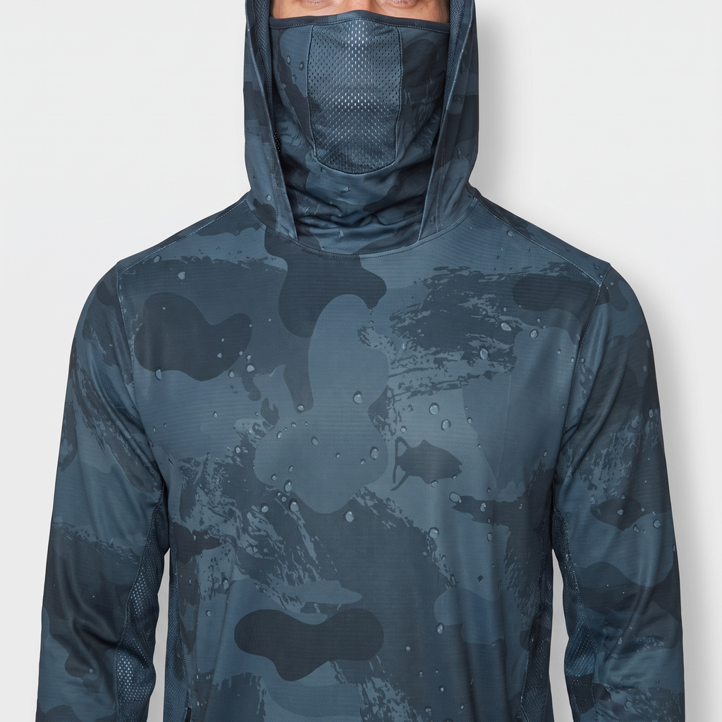 UPF 50+ Technical Hooded Sun Shirt — Brush Camo — product hero
