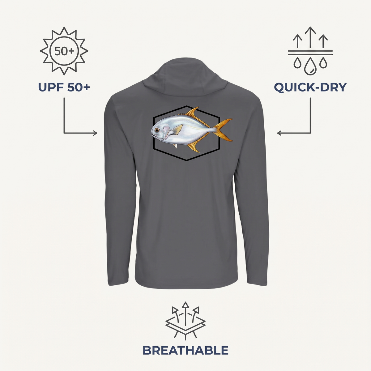 UPF 50+ Permit Hooded Sun Shirt — features