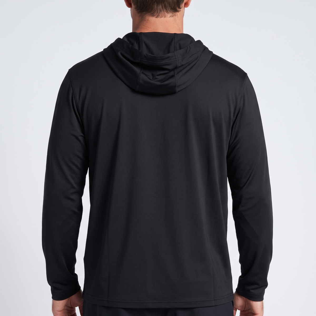 UPF 50+ Hooded Sun Shirt — Black — product hero