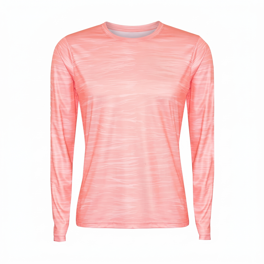 Women's UPF 50+ Technical Sun Shirt — Coral — studio view