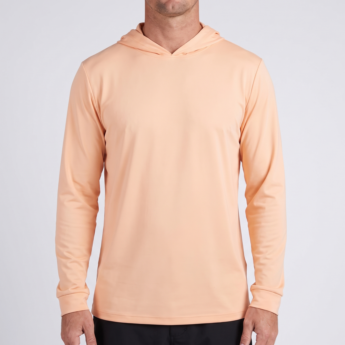 Women's UPF 50+ Hooded Sun Shirt — Apricot — product hero