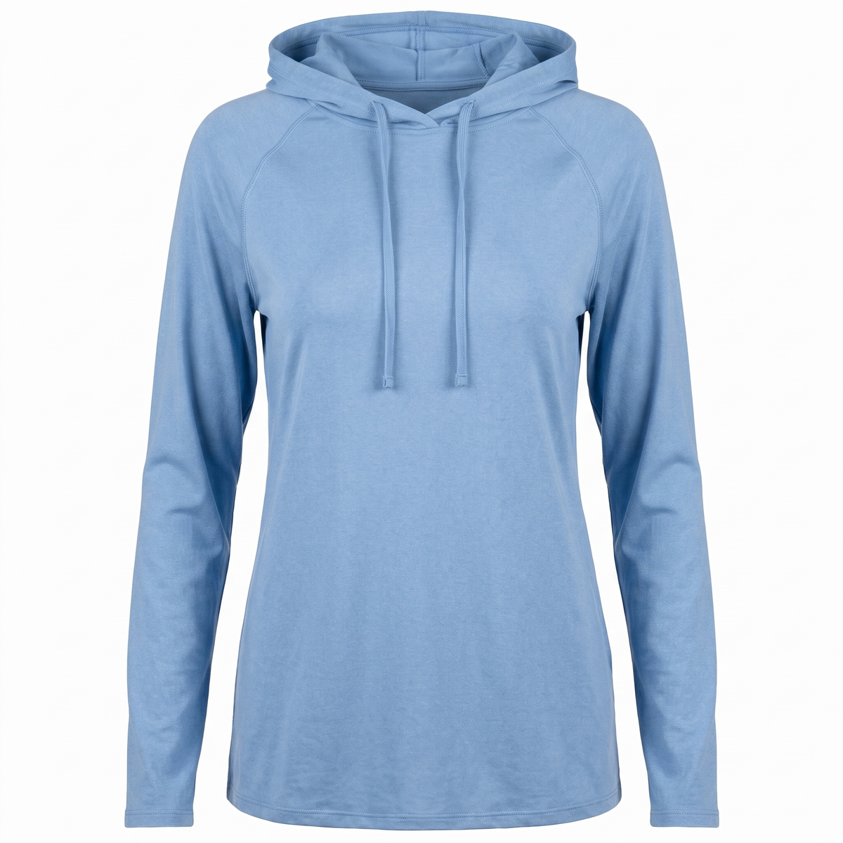 Women's UPF 50+ Hooded Sun Shirt — Marine Blue — studio view