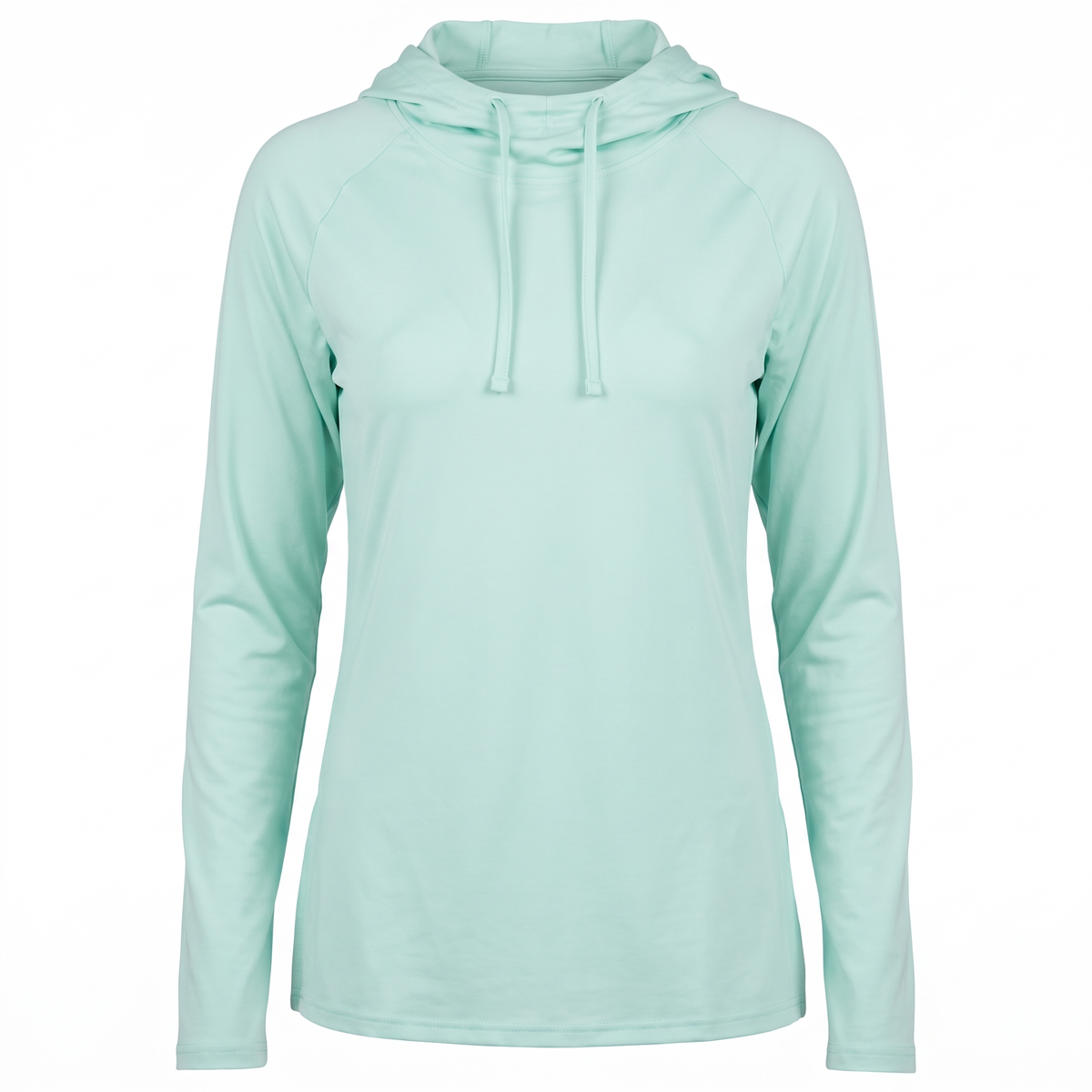 Women's UPF 50+ Hooded Sun Shirt — Seafoam — studio view