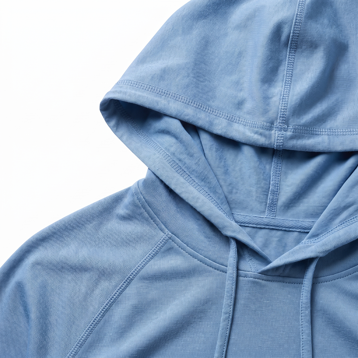 Women's UPF 50+ Hooded Sun Shirt — Marine Blue — detail