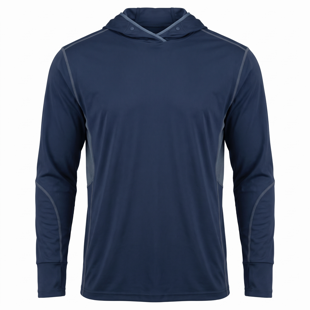 UPF 50+ Performance Sun Hoodie — Navy — studio view