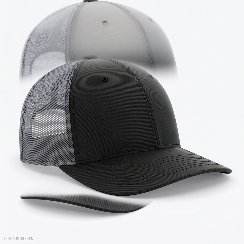 Marlin Patch Trucker Cap — Black — product hero