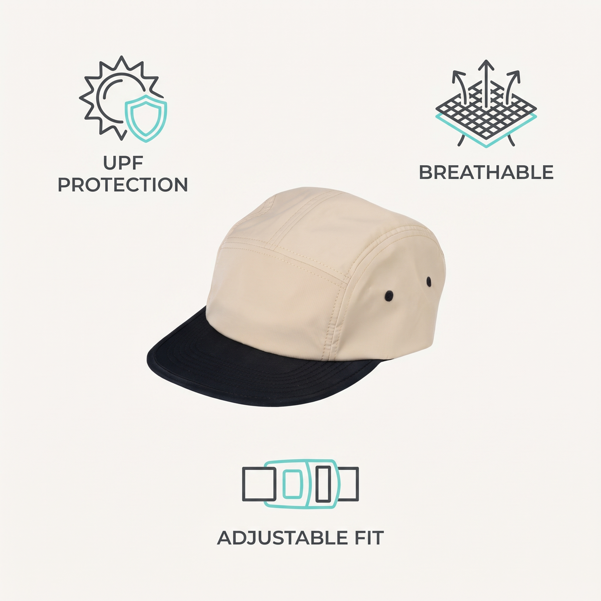 Packable Wide-Brim Sun Hat — Gold — features
