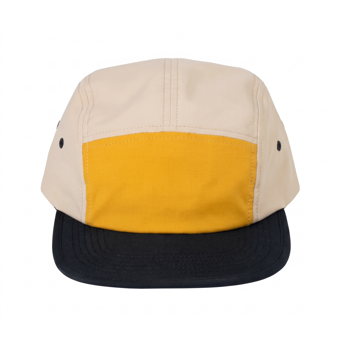 Packable Wide-Brim Sun Hat — Gold — studio view