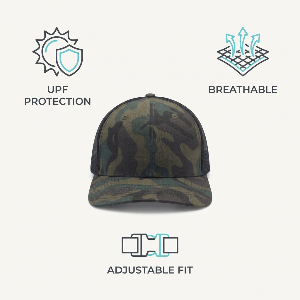 Camo Trucker Cap — features