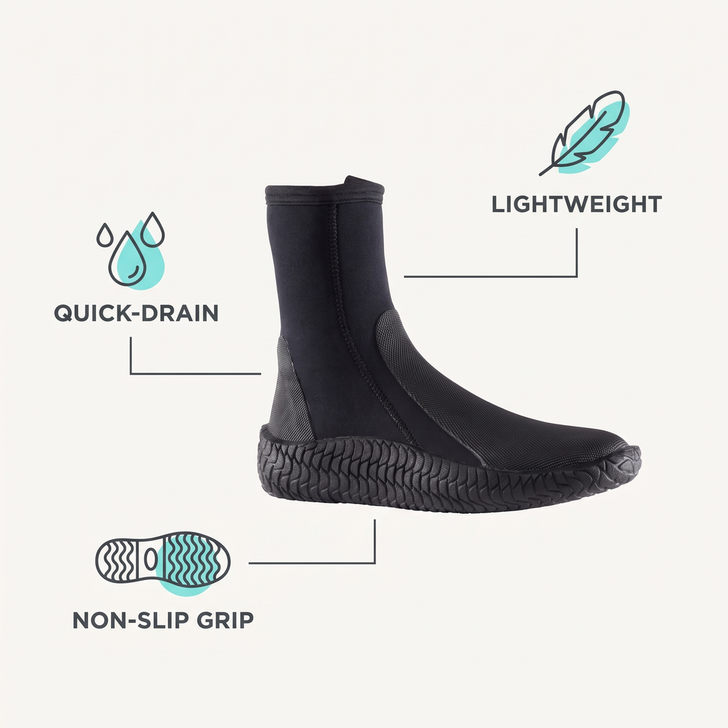 5mm Neoprene Wading Boots — features