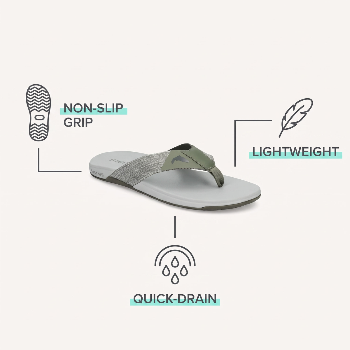 Deck Flip-Flops — Aspen — features