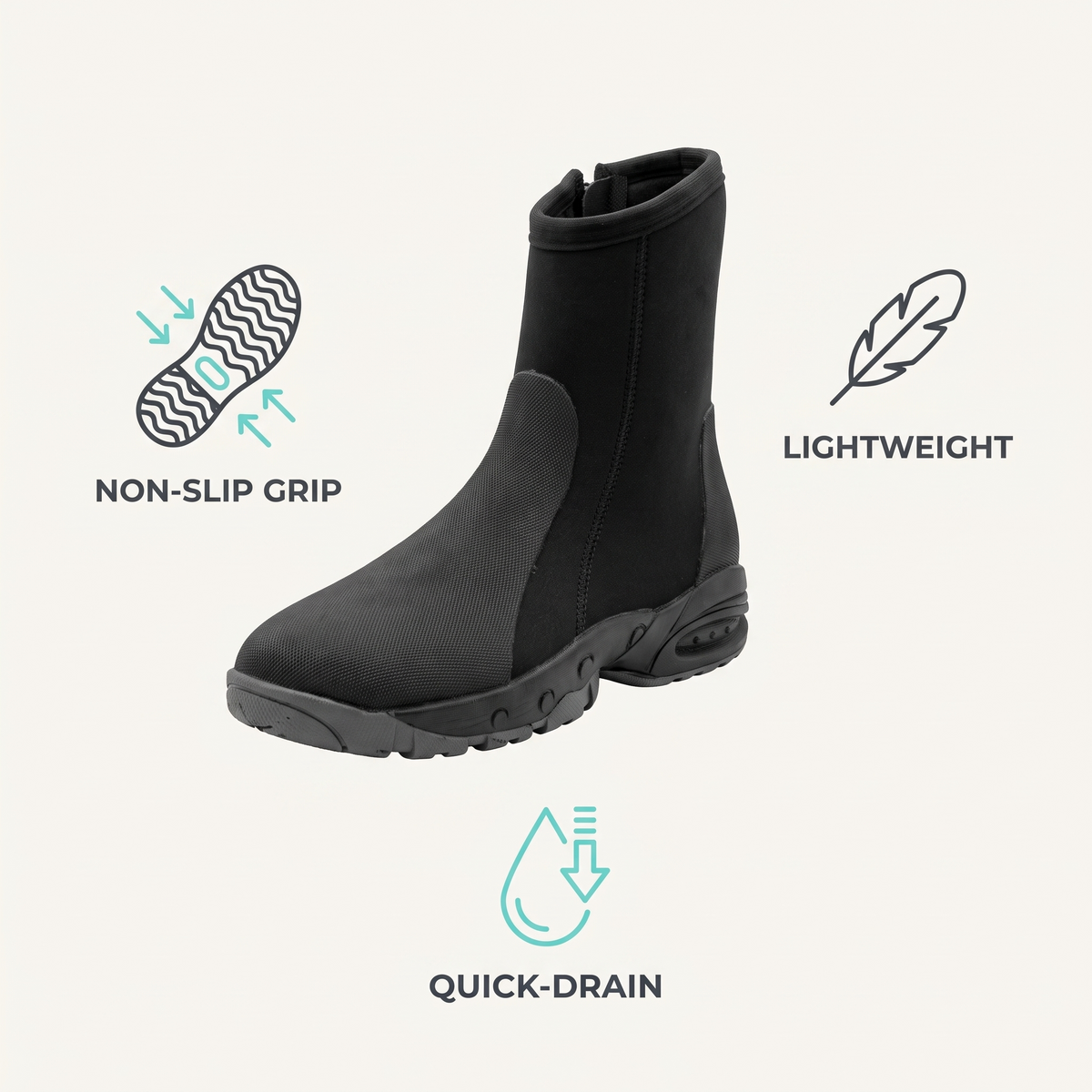Recon Neoprene Dive Boots — features
