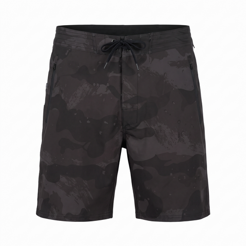 18" Boardshorts — Brush Camo — studio view