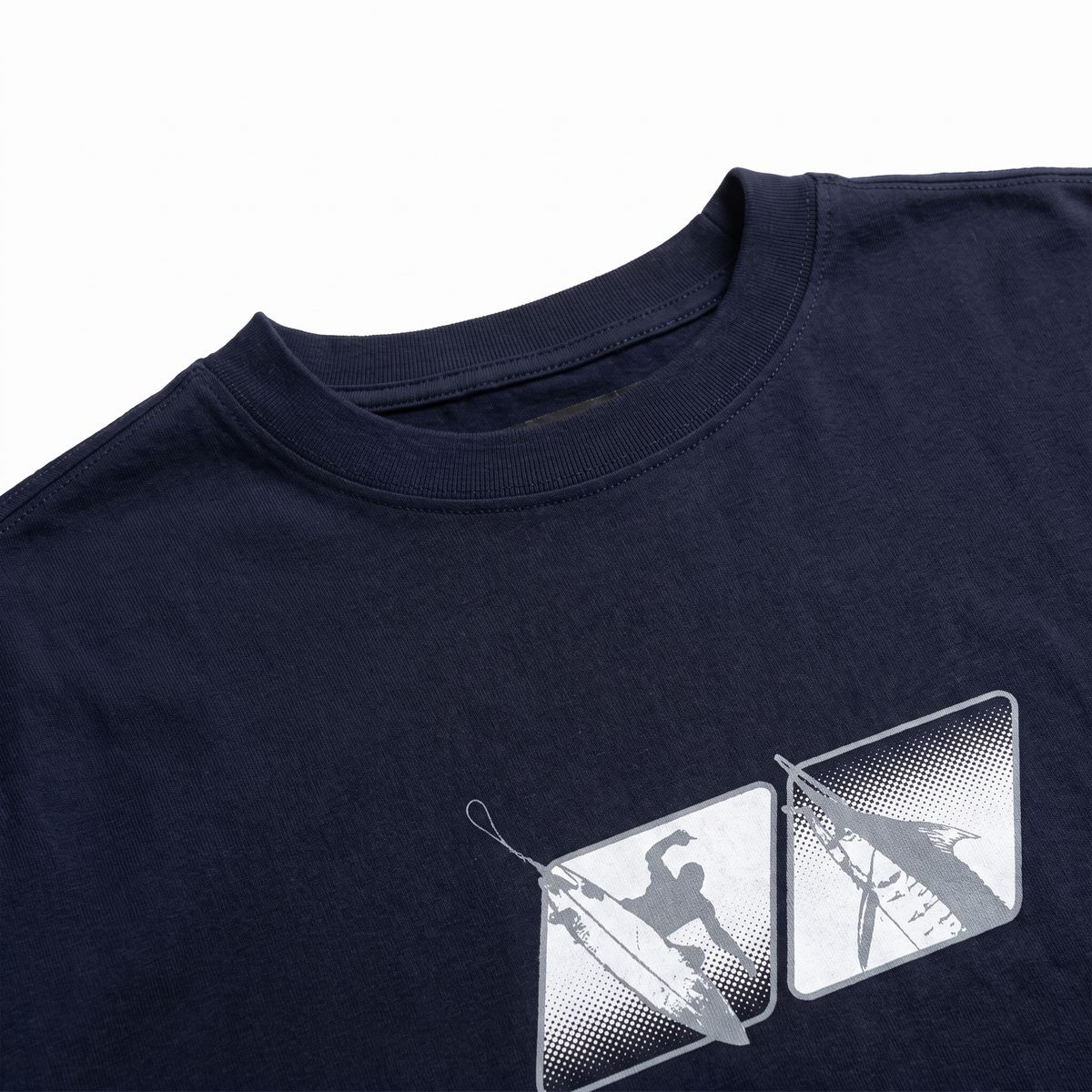 Fishing Tee — Navy — detail