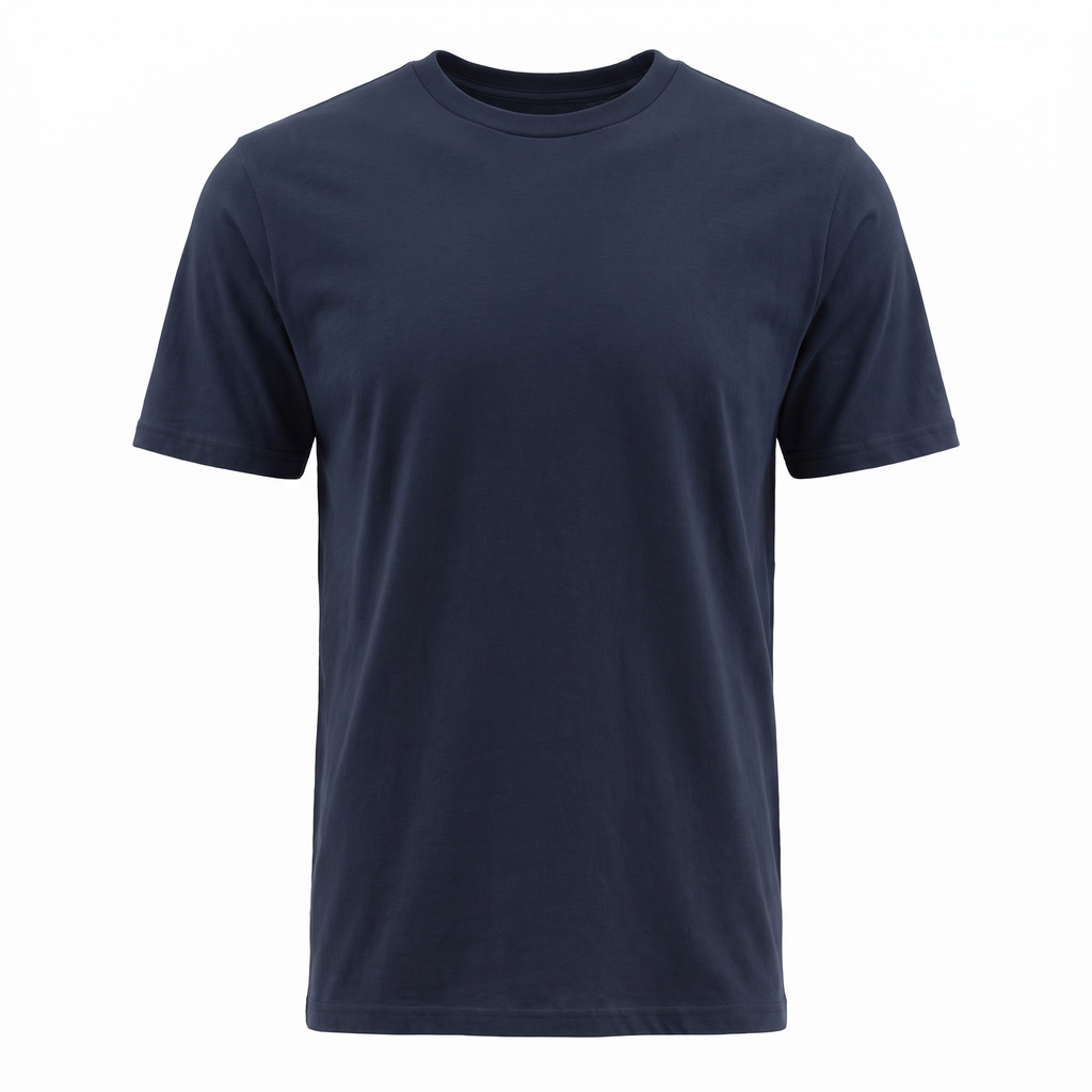 Marlin Graphic Fishing Tee — Navy — studio view