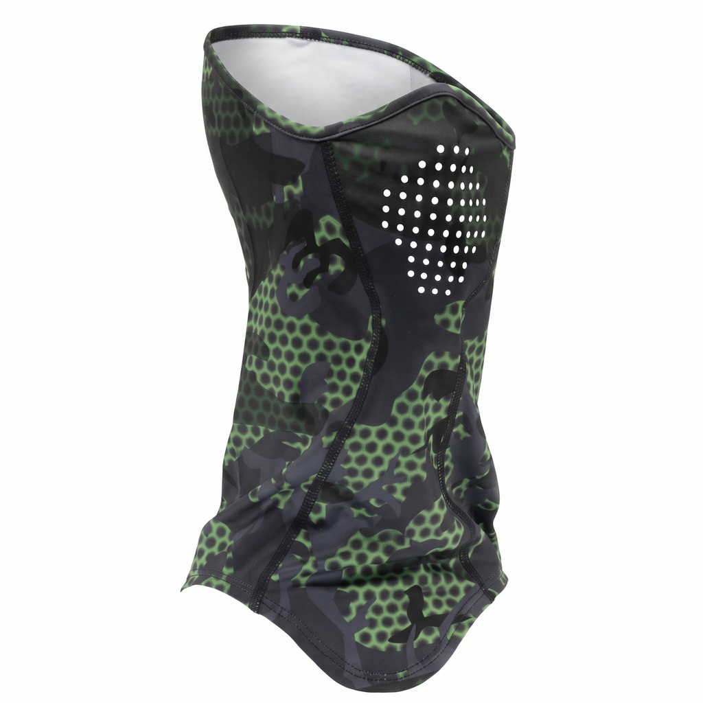 Face & Neck Sun Shield — Dark Green — studio view