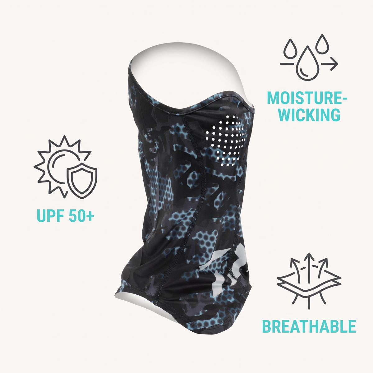 Face & Neck Sun Shield — Dark Blue — features