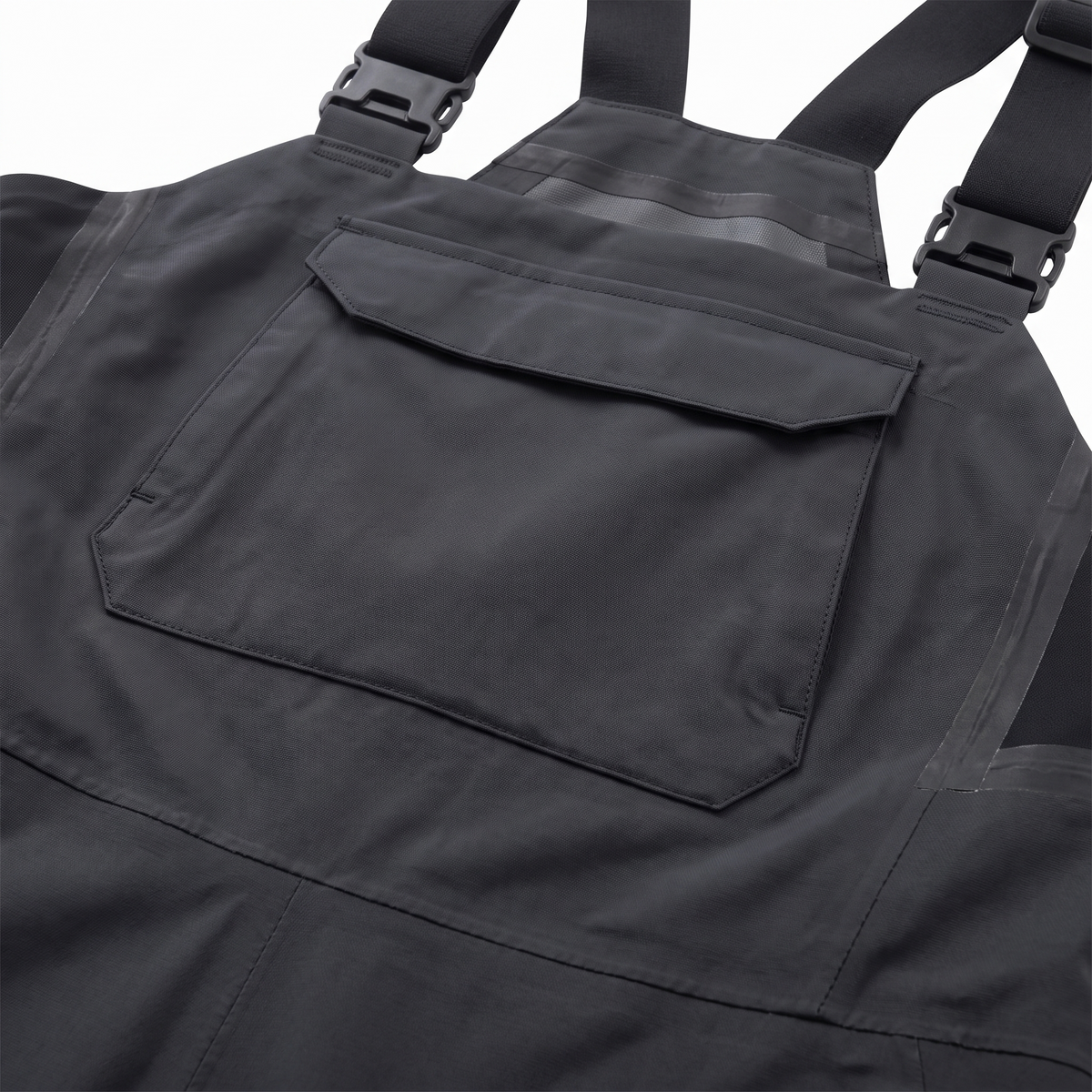 Waterproof Wading Bib — Black — detail