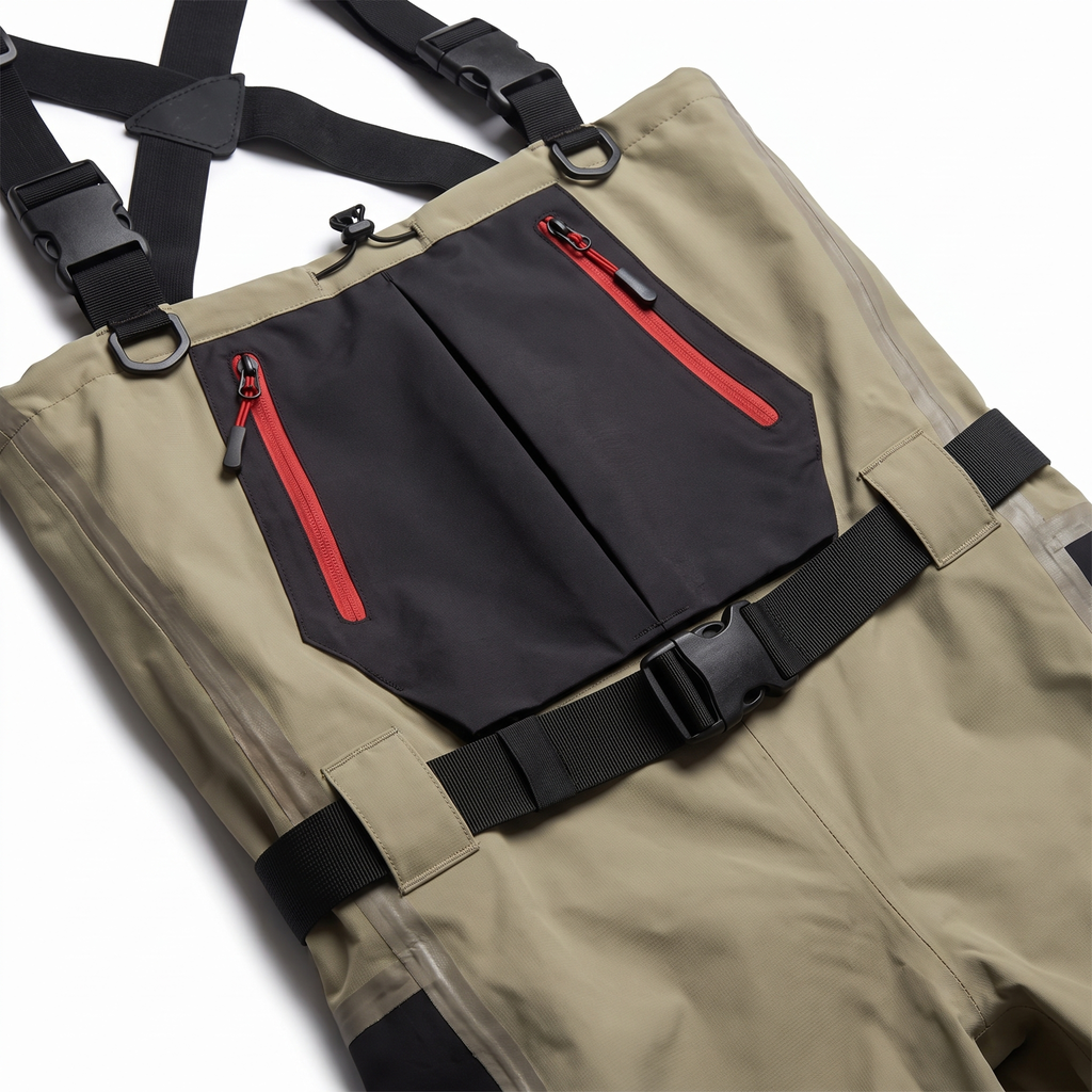 Breathable Neoprene-Foot Chest Waders — detail