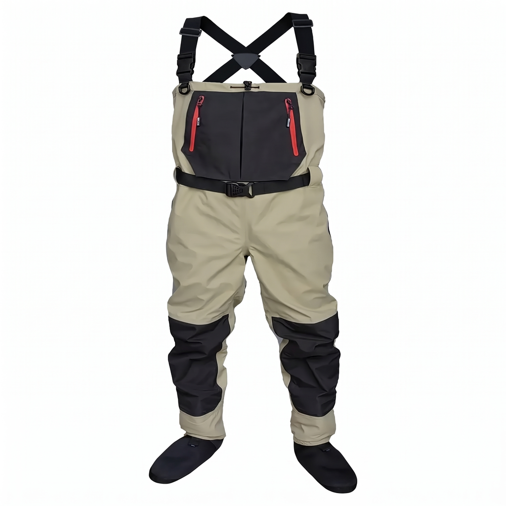 Breathable Neoprene-Foot Chest Waders — studio view