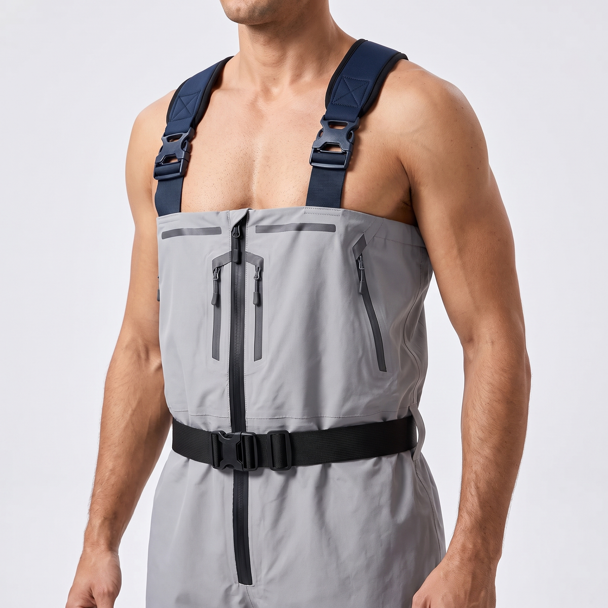Zip-Front Breathable Chest Waders — product hero