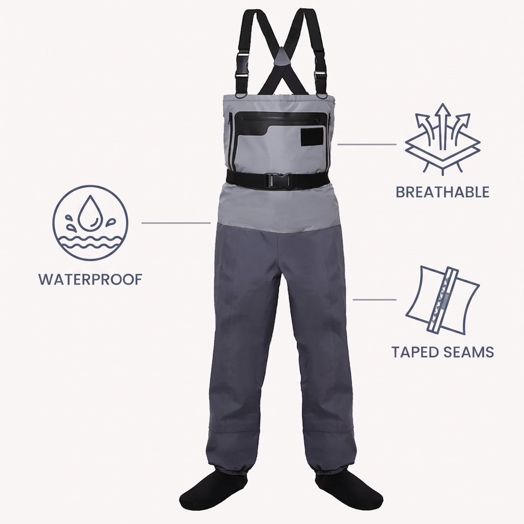 5-Layer Breathable Chest Waders — features