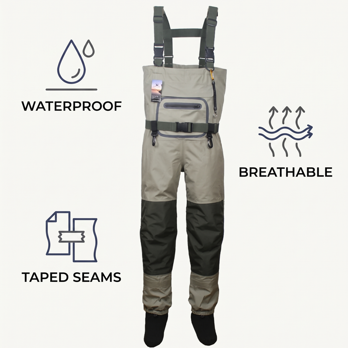 Durable Breathable Chest Waders — features