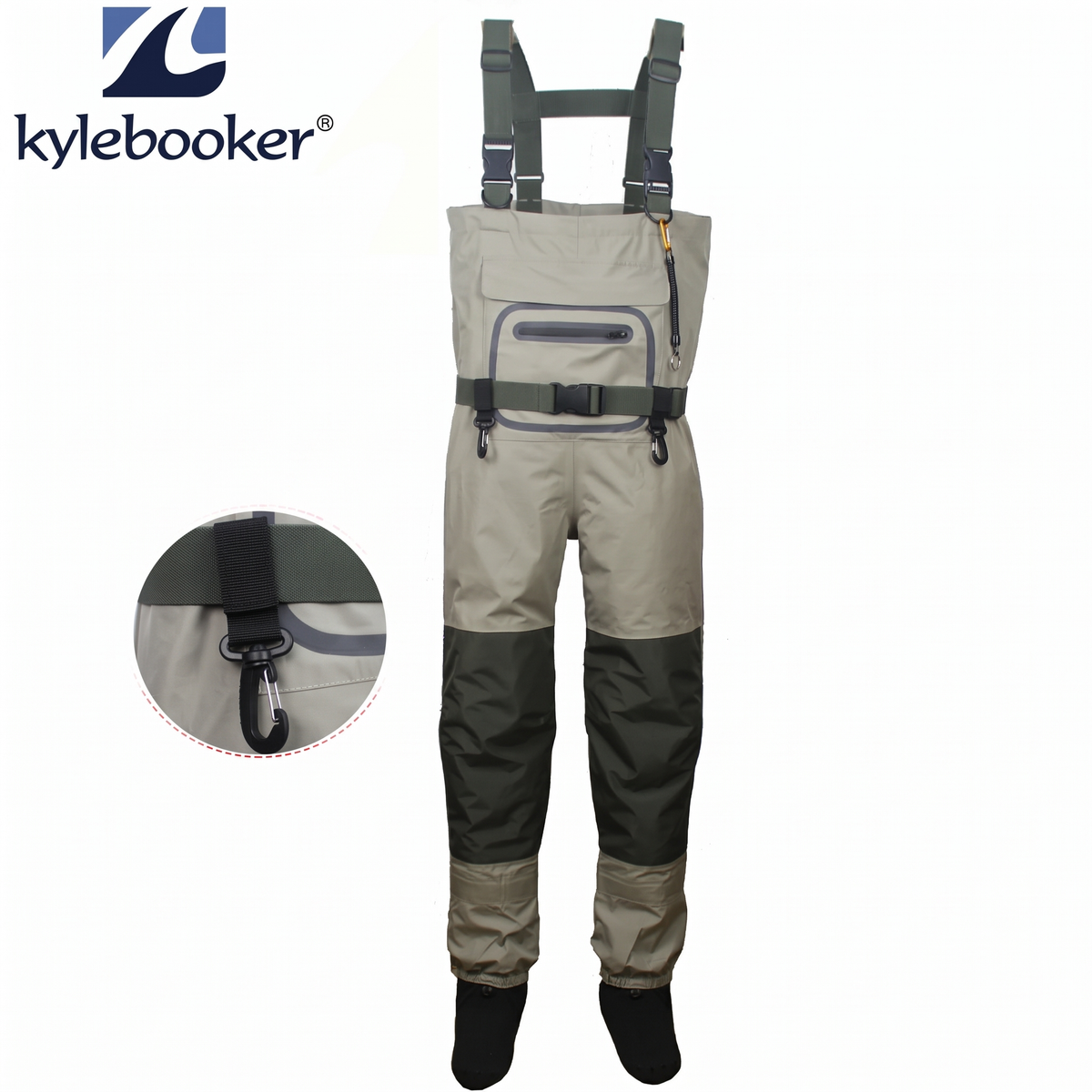 Durable Breathable Chest Waders — studio view