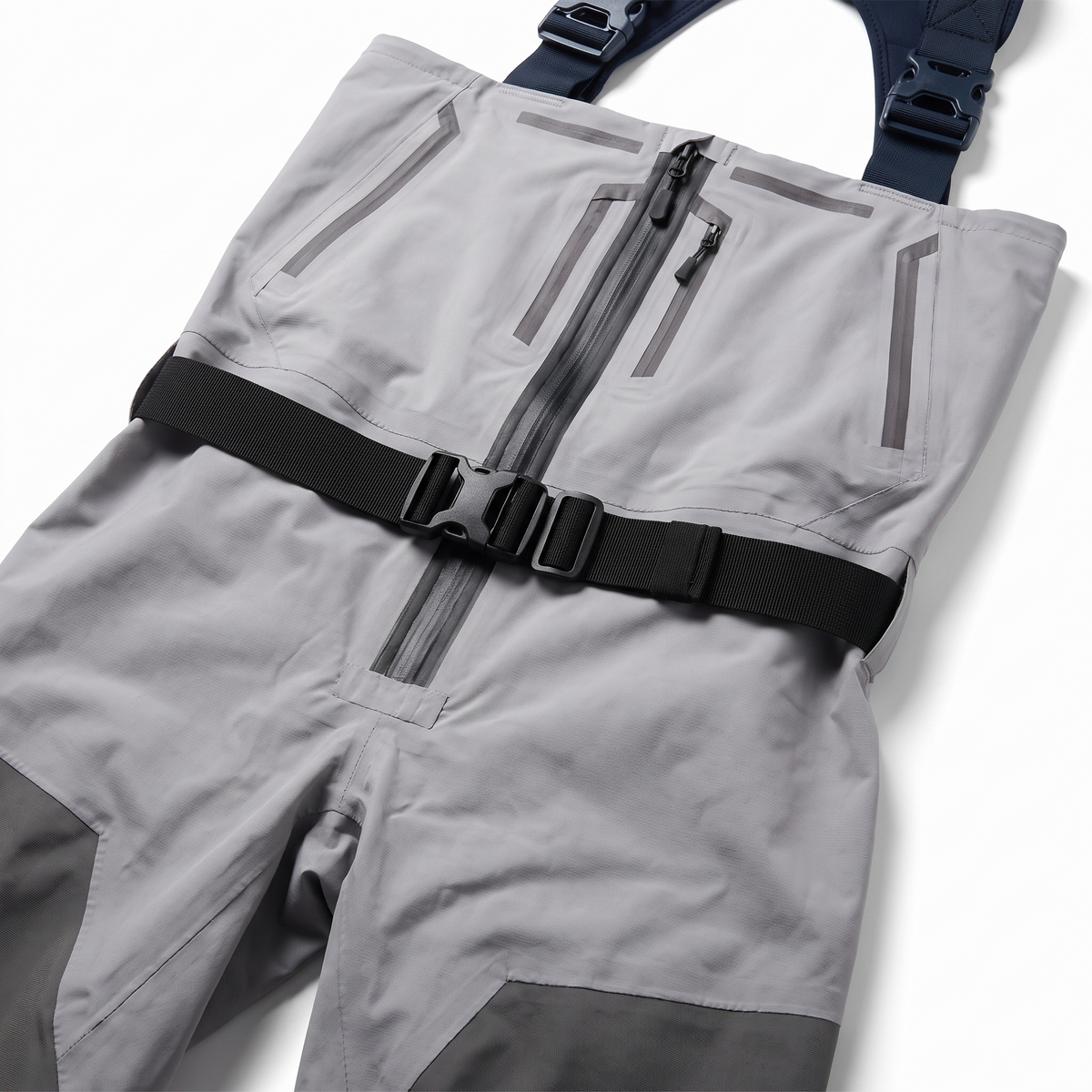 Zip-Front Breathable Chest Waders — detail